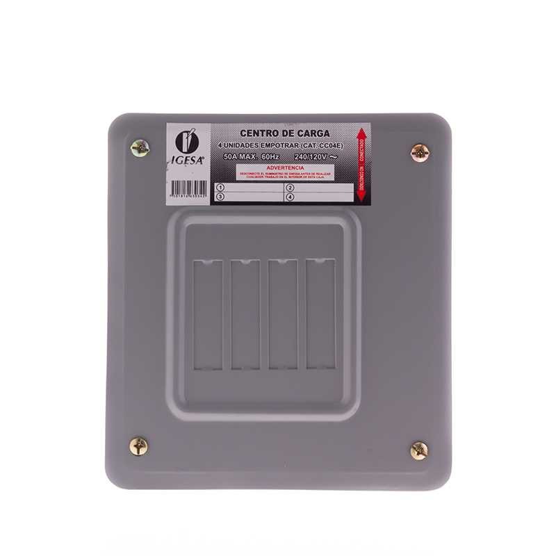 CENTRO DE CARGA PARA EMPOTRAR DE 4 POLOS