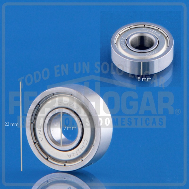 BALERO PARA MOTOR AIRE ACONDICIONADO 608Z 8X22X7MM